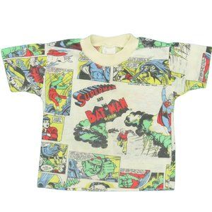1970s Vintage Comic Strip Superman Batman Robin Shirt Size 4T